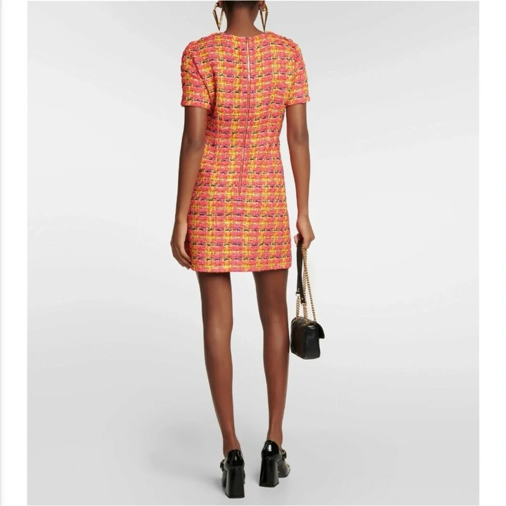 Gucci Neon Lame Tweed Fuchsia & Yellow NWT (detached) - Picture 2 of 10